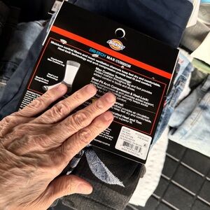 Dickies Black and Gray Performance Socks 6-12 shoes size 5 pair not 6